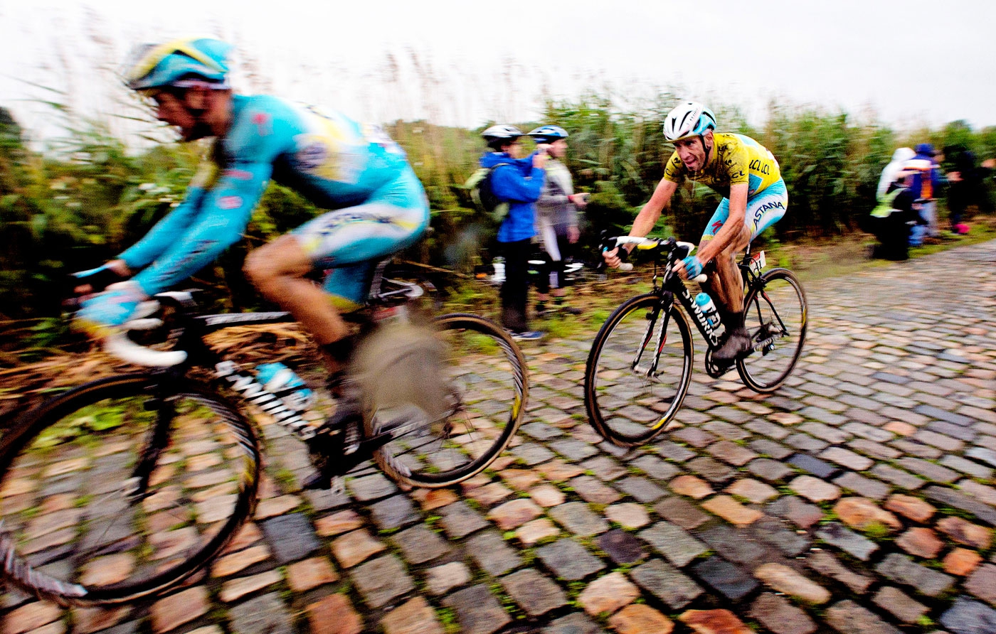 Jakob Fuglsang og Vincenzo Nibali under Tour de France